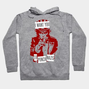 I Want You To Punch Nazis Hoodie